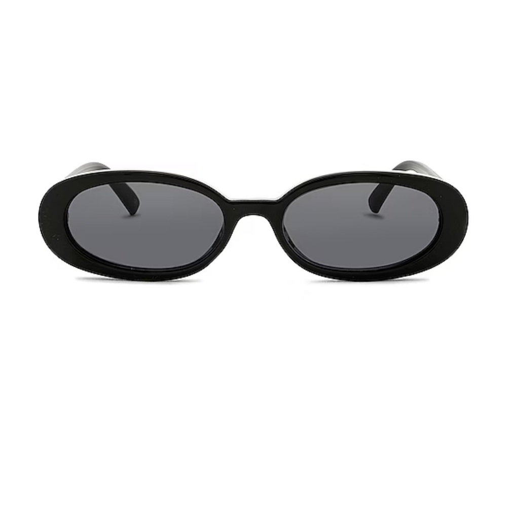 Jason Wu Sleek Black Oval Sunglasses NWT - Picture 3 of 6